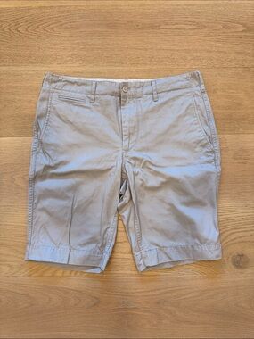 Men's Light Gray Cotton Blend Chino Shorts